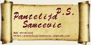 Pantelija Samčević vizit kartica